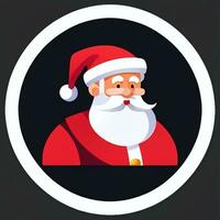 ai gegenereerd de kerstman claus klem kunst icoon sticker Kerstmis decoratie gemakkelijk achtergrond foto