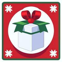 ai gegenereerd Kerstmis Cadeau geschenk klem kunst icoon sticker decoratie gemakkelijk achtergrond foto