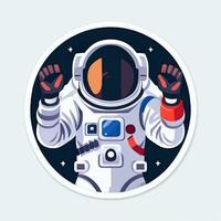 ai gegenereerd astronaut klem kunst icoon sticker decoratie gemakkelijk achtergrond foto