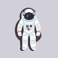 ai gegenereerd astronaut klem kunst icoon sticker decoratie gemakkelijk achtergrond foto