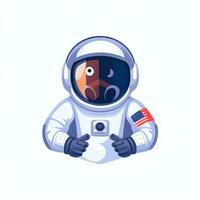 ai gegenereerd astronaut klem kunst icoon sticker decoratie gemakkelijk achtergrond foto