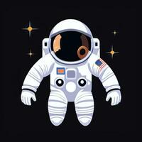 ai gegenereerd astronaut klem kunst icoon sticker decoratie gemakkelijk achtergrond foto