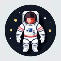 ai gegenereerd astronaut klem kunst icoon sticker decoratie gemakkelijk achtergrond foto