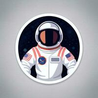 ai gegenereerd astronaut klem kunst icoon sticker decoratie gemakkelijk achtergrond foto