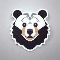 ai gegenereerd beer klem kunst icoon sticker decoratie gemakkelijk achtergrond foto