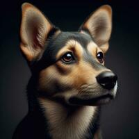 ai generatief portret van een mooi hond. studio schot. foto