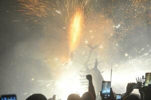 cavallo di fuoco vert. paard van brand vuurwerk Scherm in ripa foto