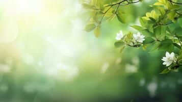 natuur bloeien groen blad rustig ai gegenereerd foto