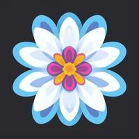 ai gegenereerd bloem icoon klem kunst avatar sticker decoratie gemakkelijk achtergrond foto