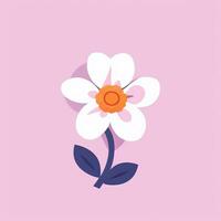 ai gegenereerd bloem icoon klem kunst avatar sticker decoratie gemakkelijk achtergrond foto
