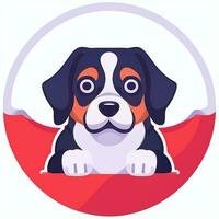 ai gegenereerd schattig hond avatar icoon klem kunst sticker decoratie gemakkelijk achtergrond foto