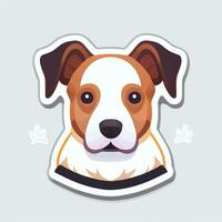 ai gegenereerd schattig hond avatar icoon klem kunst sticker decoratie gemakkelijk achtergrond foto