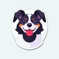 ai gegenereerd schattig hond avatar icoon klem kunst sticker decoratie gemakkelijk achtergrond foto