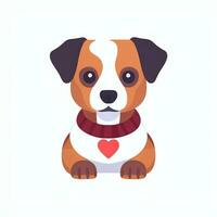 ai gegenereerd schattig hond avatar icoon klem kunst sticker decoratie gemakkelijk achtergrond foto