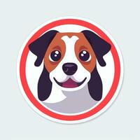 ai gegenereerd schattig hond avatar icoon klem kunst sticker decoratie gemakkelijk achtergrond foto