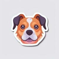 ai gegenereerd schattig hond avatar icoon klem kunst sticker decoratie gemakkelijk achtergrond foto