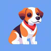 ai gegenereerd schattig hond avatar icoon klem kunst sticker decoratie gemakkelijk achtergrond foto