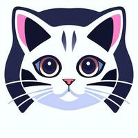 ai gegenereerd schattig kat avatar icoon klem kunst sticker decoratie gemakkelijk achtergrond foto