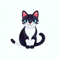 ai gegenereerd schattig kat avatar icoon klem kunst sticker decoratie gemakkelijk achtergrond foto