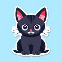 ai gegenereerd schattig kat avatar icoon klem kunst sticker decoratie gemakkelijk achtergrond foto