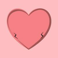 ai gegenereerd 3d hart clip art sticker. hart liefde tekenfilm. foto