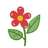 ai gegenereerd vector bloem clip art sticker. 3d bloem vector geïsoleerd Aan wit achtergrond foto