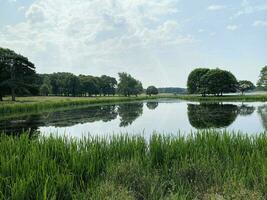 een visie van de Cheshire platteland in de zomer in de buurt knusford foto