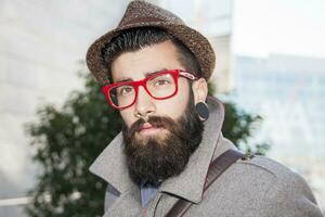 portret van jong hipster zakenman foto