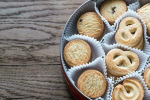 doos van boter koekjes foto