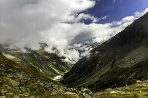 visie van berg alpine landschap foto