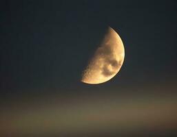 ai gegenereerd de maan Bij nacht. foto
