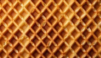 top visie van voedsel waffel structuur achtergrond dichtbij omhoog, wafel structuur achtergrondgeluid foto