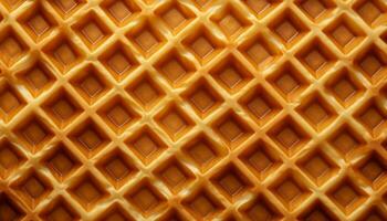 top visie van voedsel waffel structuur achtergrond dichtbij omhoog, wafel structuur achtergrondgeluid foto