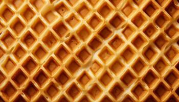 top visie van voedsel waffel structuur achtergrond dichtbij omhoog, wafel structuur achtergrondgeluid foto