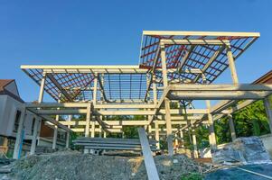 nieuw woon- bouw huis beton framing foto