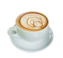 latte kunst koffie of mokka koffie foto