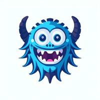 ai gegenereerd schattig monster portret avatar klem kunst gamer icoon sticker decoratie gemakkelijk achtergrond foto