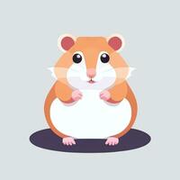 ai gegenereerd schattig hamster portret avatar klem kunst gamer icoon sticker decoratie gemakkelijk achtergrond foto