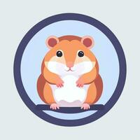 ai gegenereerd schattig hamster portret avatar klem kunst gamer icoon sticker decoratie gemakkelijk achtergrond foto