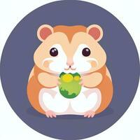 ai gegenereerd schattig hamster portret avatar klem kunst gamer icoon sticker decoratie gemakkelijk achtergrond foto