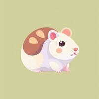 ai gegenereerd schattig hamster portret avatar klem kunst gamer icoon sticker decoratie gemakkelijk achtergrond foto