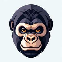 ai gegenereerd gorilla icoon avatar gamer klem kunst sticker decoratie gemakkelijk achtergrond foto