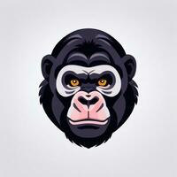 ai gegenereerd gorilla icoon avatar gamer klem kunst sticker decoratie gemakkelijk achtergrond foto