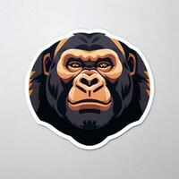 ai gegenereerd gorilla icoon avatar gamer klem kunst sticker decoratie gemakkelijk achtergrond foto