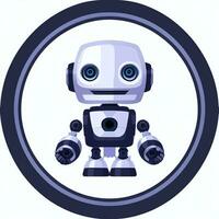 ai gegenereerd schattig speelgoed- robot avatar gamer klem kunst sticker decoratie gemakkelijk achtergrond foto