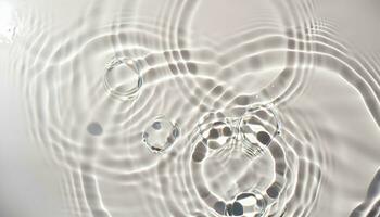 ai gegenereerd water oppervlakte met bubbels. foto