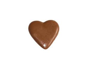 chocola hart Aan wit foto