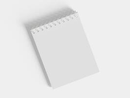 spiraal bindmiddel notitieboekje wit achtergrond Aan 3d illustratie foto