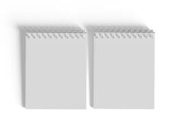 spiraal bindmiddel notitieboekje wit achtergrond Aan 3d illustratie foto
