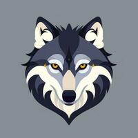 ai gegenereerd koel wolf avatar gamer klem kunst sticker decoratie gemakkelijk achtergrond foto